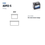 Bateria de mota Exide AGM12-5 12V 4Ah 70A AGM – terminal e fixação
