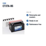 Motorcycle battery Exide ETX7A-BS 12V 6Ah 90A AGM – recommended uses