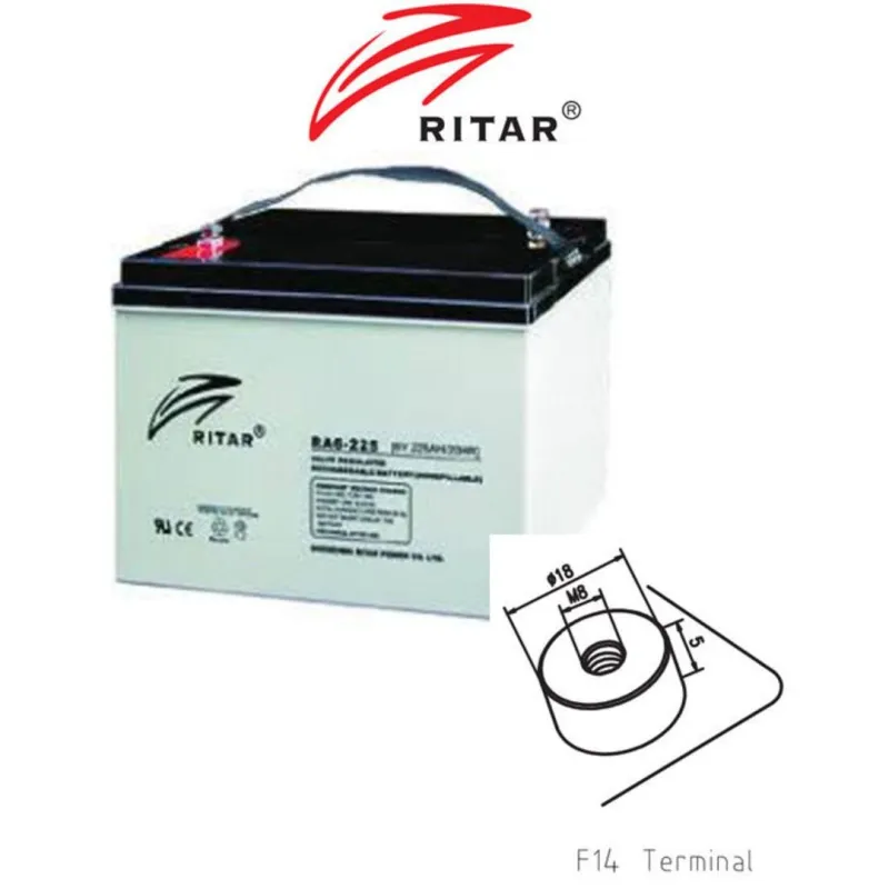 Batería Ritar RA6-225 238Ah 6V Ra RITAR - 1
