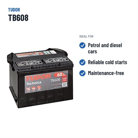 Batteria Start-Stop Exide TB608 12V 60Ah 640A – usi consigliati