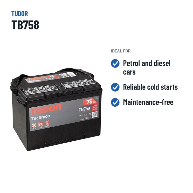 Start-Stop battery Exide TB758 12V 75Ah 770A – recommended uses