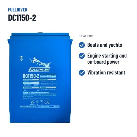 Bootsbatterie Fullriver DC1150-2 2V 1150Ah 4500A AGM – empfohlene Einsatzbereiche