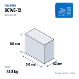 Marine battery Fullriver DC145-12 12V 145Ah 820A AGM – dimensions 341 × 173 × 287 mm