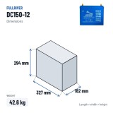 Marine battery Fullriver DC150-12 12V 150Ah 900A AGM – dimensions 327 × 182 × 294 mm