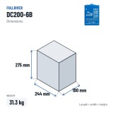 Batteria nautica Fullriver DC200-6B 6V 200Ah 1000A AGM – dimensioni 244 × 190 × 275 mm