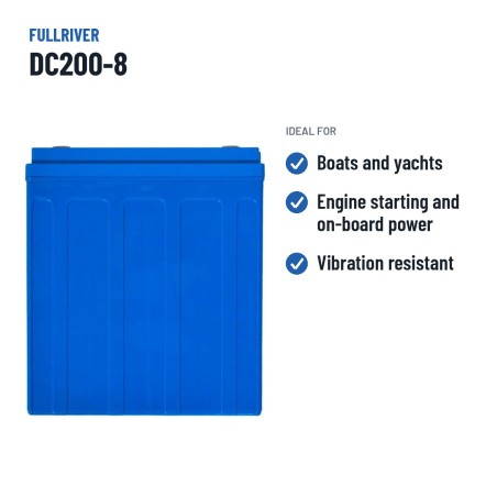 Marine battery Fullriver DC200-8 8V 200Ah 1150A AGM – recommended uses