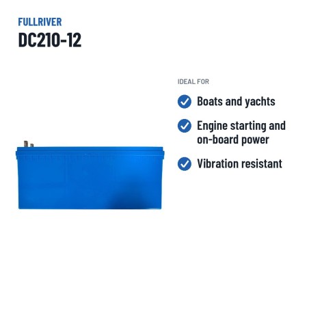 Batteria nautica Fullriver DC210-12 12V 210Ah 1180A AGM – usi consigliati