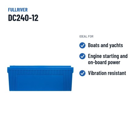 Bateria náutica Fullriver DC240-12 12V 240Ah 1200A AGM – utilizações recomendadas