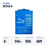 Marine battery Fullriver DC245-6 6V 245Ah 930A AGM – key specs