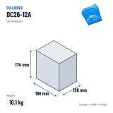 Batterie marine Fullriver DC26-12A 12V 26Ah 160A AGM – dimensions 166 × 126 × 174 mm
