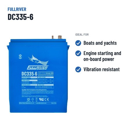 Bootsbatterie Fullriver DC335-6 6V 335Ah 1300A AGM – empfohlene Einsatzbereiche