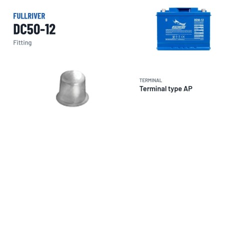 Batteria nautica Fullriver DC50-12A 12V 50Ah AGM – terminali e fissaggio