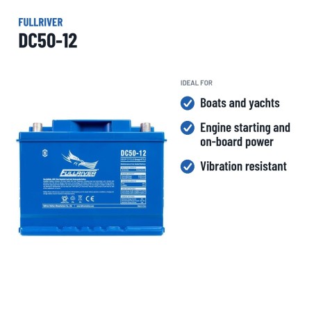 Batteria nautica Fullriver DC50-12A 12V 50Ah AGM – usi consigliati