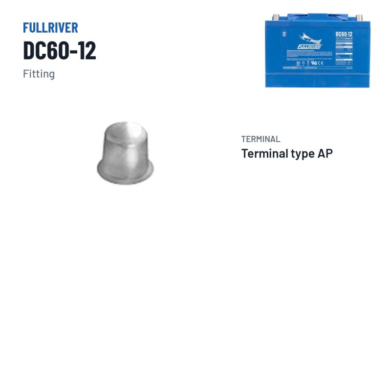 Marine battery Fullriver DC60-12A 12V 60Ah AGM – terminal and hold-down