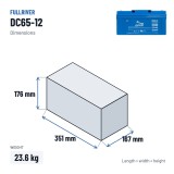 Batteria nautica Fullriver DC65-12A 12V 65Ah AGM – dimensioni 351 × 167 × 176 mm