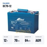 Marine battery Fullriver DC79-12 12V 79Ah 600A AGM – key specs