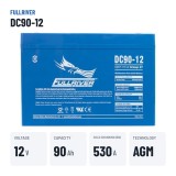 Marine battery Fullriver DC90-12 12V 90Ah 530A AGM – key specs