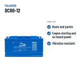 Bootsbatterie Fullriver DC80-12 12V 80Ah 630A AGM – empfohlene Einsatzbereiche