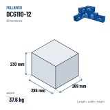 Wohnmobilbatterie Fullriver DCG110-12 12V 110Ah AGM – Abmessungen 286 × 269 × 230 mm