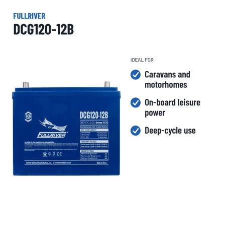 Wohnmobilbatterie Fullriver DCG120-12B 12V 120Ah AGM – empfohlene Einsatzbereiche