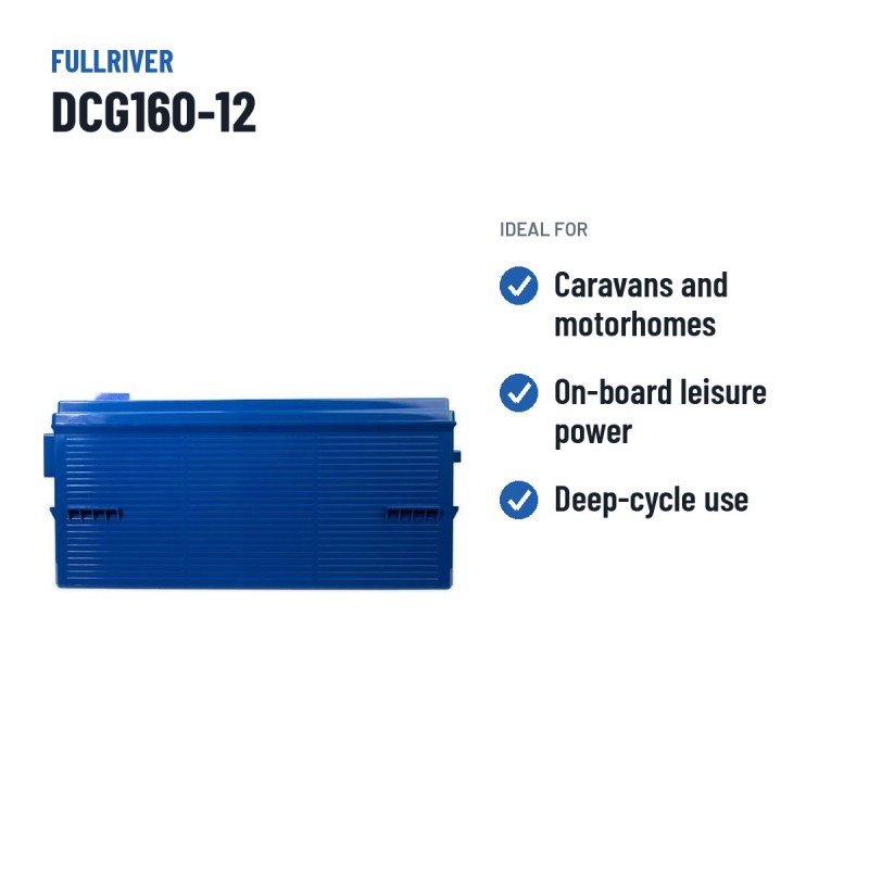 Wohnmobilbatterie Fullriver DCG160-12 12V 160Ah AGM – empfohlene Einsatzbereiche