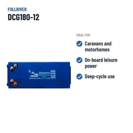Batterie camping-car Fullriver DCG180-12 12V 180Ah AGM – utilisations recommandées