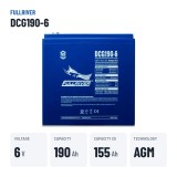 Bateria de caravana Fullriver DCG190-6 6V 190Ah AGM – dados principais