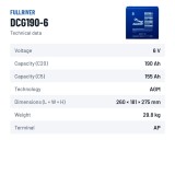 Caravan battery Fullriver DCG190-6 6V 190Ah AGM – technical data