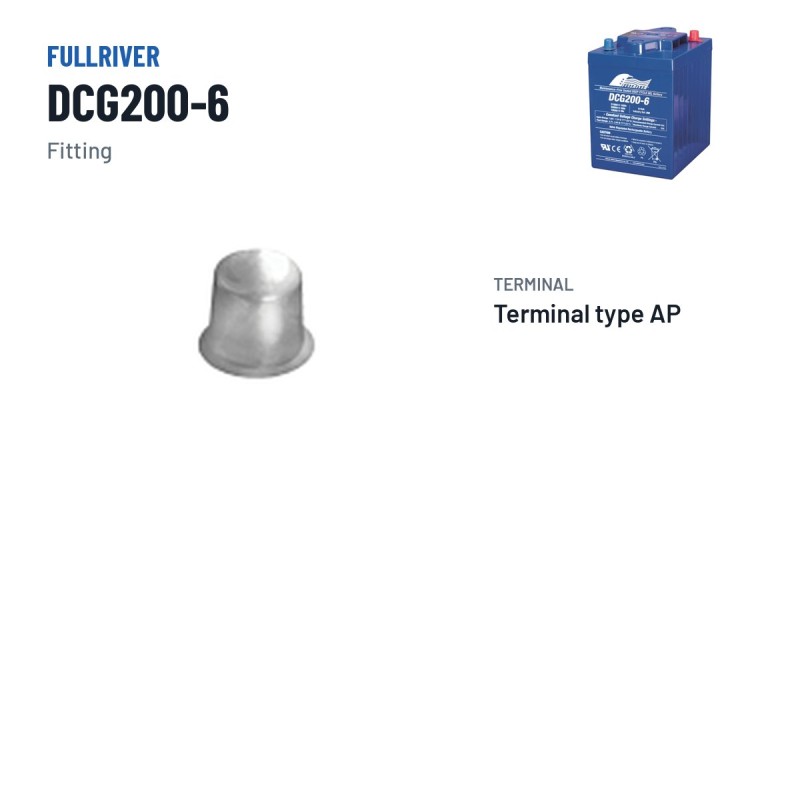 Bateria de caravana Fullriver DCG200-6 6V 200Ah AGM – terminal e fixação
