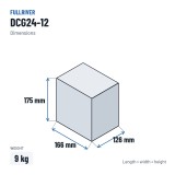 Rollstuhlbatterie Fullriver DCG24-12 12V 24Ah AGM – Abmessungen 166 × 126 × 175 mm