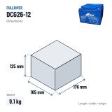 Rollstuhlbatterie Fullriver DCG26-12 12V 26Ah AGM – Abmessungen 165 × 176 × 125 mm