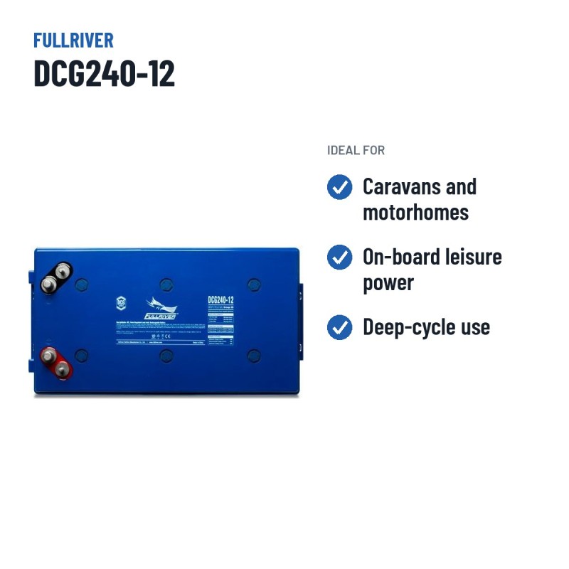 Batteria caravan Fullriver DCG240-12 12V 240Ah AGM – usi consigliati