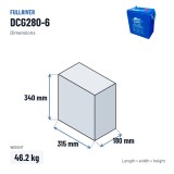 Caravan battery Fullriver DCG280-6 6V 280Ah AGM – dimensions 315 × 180 × 340 mm