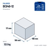 Bateria de cadeira de rodas Fullriver DCG40-12 12V 40Ah AGM – medidas 198 × 166 × 171 mm