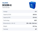Caravan battery Fullriver DCG280-6 6V 280Ah AGM – technical data