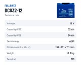 Bateria de cadeira de rodas Fullriver DCG32-12 12V 32Ah AGM – ficha técnica
