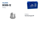 Batteria per carrozzina Fullriver DCG55-12 12V 55Ah AGM – terminali e fissaggio
