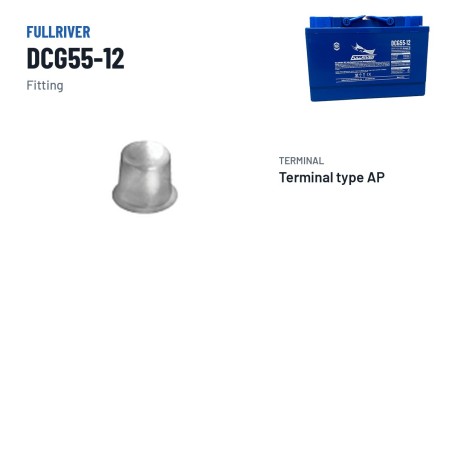 Bateria de cadeira de rodas Fullriver DCG55-12 12V 55Ah AGM – terminal e fixação