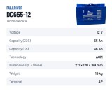 Batteria per carrozzina Fullriver DCG55-12 12V 55Ah AGM – scheda tecnica