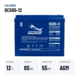 Batterie fauteuil roulant Fullriver DCG65-12 12V 65Ah AGM – caractéristiques clés