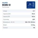 Batterie fauteuil roulant Fullriver DCG65-12 12V 65Ah AGM – fiche technique