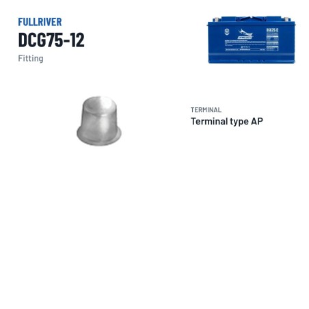 Bateria de cadeira de rodas Fullriver DCG75-12 12V 75Ah AGM – terminal e fixação