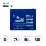 Bateria de cadeira de rodas Fullriver DCG77-12 12V 77Ah AGM – dados principais