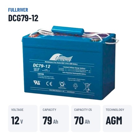 Wheelchair battery Fullriver DCG79-12 12V 79Ah AGM – key specs