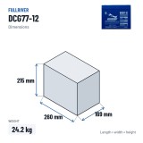 Bateria de cadeira de rodas Fullriver DCG77-12 12V 77Ah AGM – medidas 260 × 169 × 215 mm