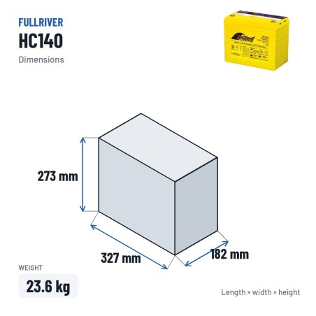 Batterie fauteuil roulant Fullriver HC140 12V 140Ah 1210A AGM