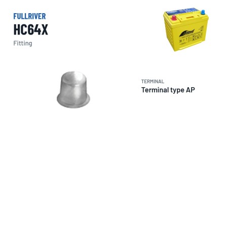 Bateria de cadeira de rodas Fullriver HC64X 12V 64Ah 750A AGM – terminal e fixação