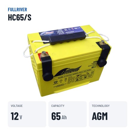 Batteria per carrozzina Fullriver HC65/S 12V 65Ah 825A AGM – dati principali