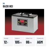 Batería de silla de ruedas MK Powered 8A30 HEI 12V 105Ah AGM