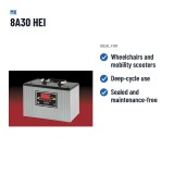 Batería de silla de ruedas MK Powered 8A30 HEI 12V 105Ah AGM